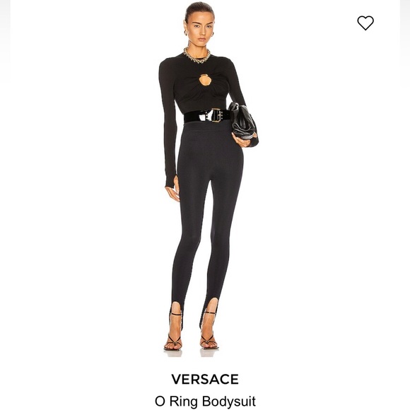 VERSACE One Piece 
 O Ring Bodysuit In Black NWT - Picture 9 of 10